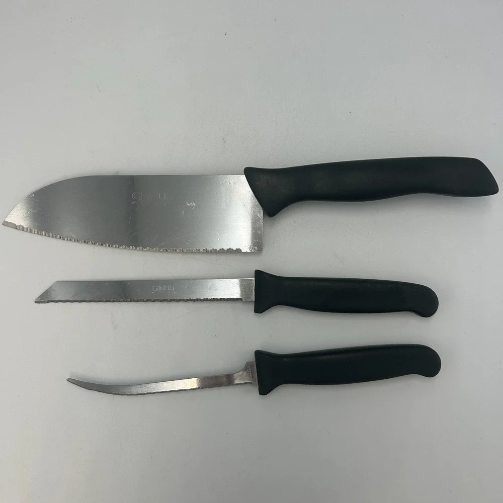 GINSU Knife Knives Set of Three 3 Chef Carving Filet Stainless Butcher 2000 Lot